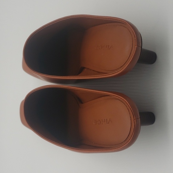 8- Vince Benita Women's Mules Genuine Leather Size 8 M NWT - Picture 4 of 10
